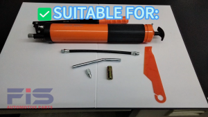 FIS Oil Grease Gun Hand Lever Pump 600cc Heavy Duty Flexible Hose Nozzle Pipe Coupler Truck Excavator Pam Gris 黄油枪