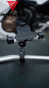 Motowolf cp holder v6 shock-absorbing and can be equipped with action camera or sunshade motowolf phone holder version 6 motowolf cellphone holder for motorcycle