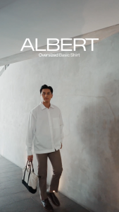 CUTOFF Albert Oversized Basic Shirt Kemeja Pria Polos Lengan Pendek Cotton Poplin