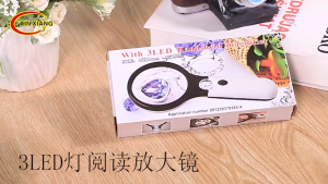 แว่นขยายความละเอียดสูง LED มือถือ กำลังสูงพร้อมแสง เลนส์ออพติคอล แว่นขยายอ่านหนังสือสำหรับผู้ผลิตผู้สูงอายุ 6902AB