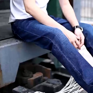 Seluar Jeans Lelaki Perniagaan Kasual Stretch Pertengahan Slim Jeans Klasik Seluar Denim Pepejal Seluar Lelaki Saiz 28-40 Lelaki Jeans seluar lelaki