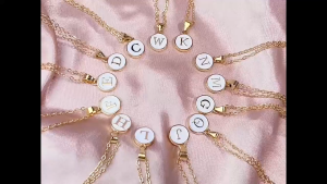 Porozi Korean Style Black Gold Plated High Quality Necklace For Women Letter Pendant Accessories Hypoallergenic