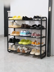 Goody 5Layer Shoe Rack Organizer Multi-Layer Space Saving Storage Shelves Shoe Organizer Stainless Steel Storage Rack Shoe Storage
