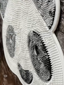 Panda Silicone Massage Mat Bathroom Anti-Slip Mat Bath Rubbing Back Rubbing Bath Washing Foot Exfoliating Shower Room FlooR