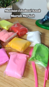 Mainan claydoh plastisin polymer clay/ lilin playclay 1 set isi 12 warna plastisin untuk dibentuk bentuk banyak warna variasi warna
