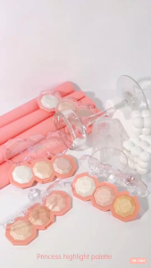 Ob-1464 OBuse Hightlight  โอบิวซ์ ไฮไลท์พาเลทเจ้าหญิง เนื้อชิมเมอร์นุ่ม โกลว์ สวยเกลี่ยง่าย