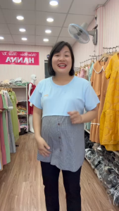 Áo bầu xinh áo bầu công sở bigsize từ 40 tới 95kg thiết kế thun cotton và cotton thấm mồ hôi tốt phù hợp đi làm đi chơi