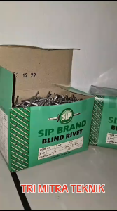 JUAL Paku rivet / blind rivet SIP Brand SP-675 48MM x 19MM READY STOK!!! [HARGA PER 100 PCS]