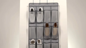 【SG】24 Grid Simple Door Shoe Rack Wall-mounted Doorway Slippers Home Indoor Paste Storage Hanging Door Shoe Rack