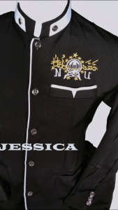 Baju Jaskoko bordir terbaru 2024 Jasko polos hitam lis hijau motif NU Lengan Panjang Berkancing