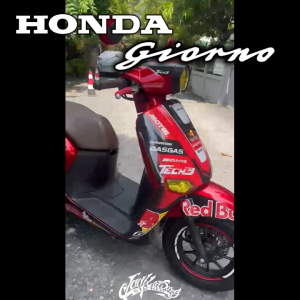 สติ๊กเกอร์แต่งลายรถ Honda Giorno 2021-2024 ลาย Redbull