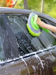 Microfiber Extendable Washing Mop Car Wash Clean Mop Three-Section Elastic Rotation Multi-Function Brush Mop Cuci Kereta