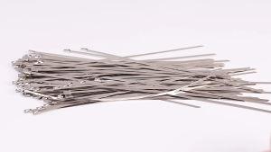 100 Pcs Metal Zip Ties 300mm Stainless Steel Cable Ties Heavy Duty Self Locking Multi-Purpose Suitable for Fixed Indoor Outdoor Exhaust Wrap Farms
