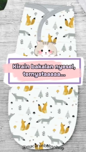 Bedong bayi instan baby leon single knitt/bedong lipat praktis/bedong bayi