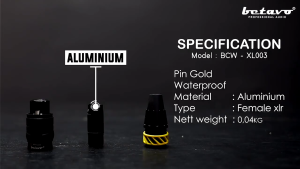Connector BETAVO BCW-XL003 Waterproof Canon Female XLR / Konektor BCW XL003