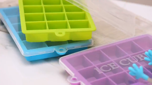 15 Grids Silicone Ice Cube Molder Tray Fruit Popsicle Maker with Square Shape Ice Jelly Mold