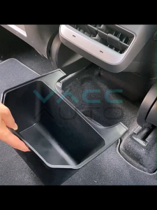Tesla Model Y 2020-2024 Center Console Rear Under Seat Storage Box Drawer Organizer Tray VACC AUTO Car Accessories