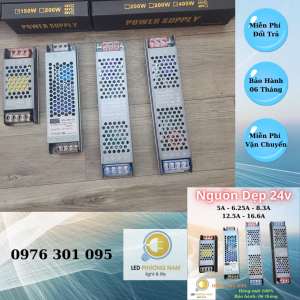 Nguồn Dẹp 24V tổ ong 5A/6A/8A/12A/16A Hàng mới loại 1 Bảo hành 06 tháng