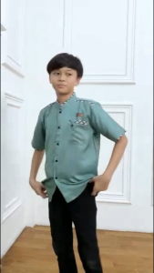 Santripexal Koko Muslim Anak Motif Polos Exclusive Casual
