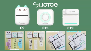 NOXIER Mini Bluetooth Thermal Printer Photo Printer Label Sticker Paper Portable WAYBILL PRINTER with Free Printer Paper