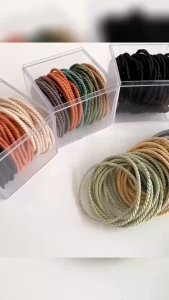 จัดส่งจากไทย เซ็ต 50 ชิ้น เชือกกัญชาสีสันสดใส ยางรัดผมยืดหยุ่นสูง สไตล์เกาหลี ทนทาน