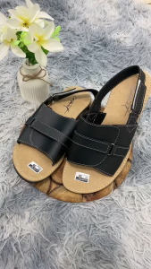 Salsa Comet Sandal Wanita Flat Nonslip Motif Stripe Tali Belakang - Bahan Karet Premium