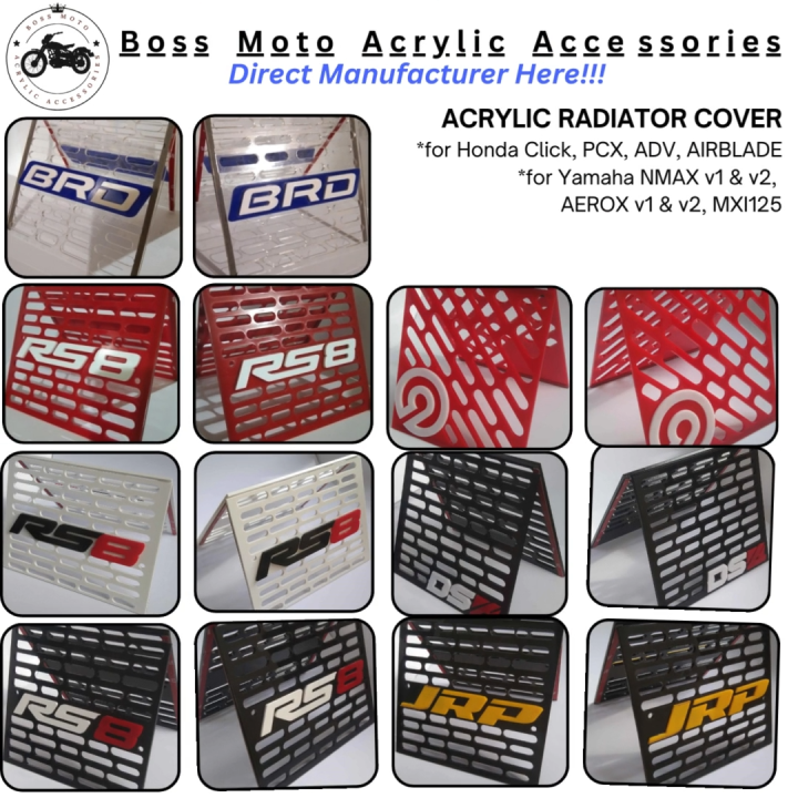 RADIATOR COVER FOR BRD (ACRYLIC) (HONDA CLICK, PCX, ADV, AIRBLADE ...