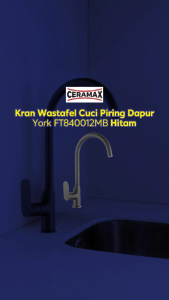 Ceramax Kran Wastafel Cuci Piring Dapur York FT840012MB Hitam