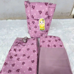 Mukena Anak Tas Ransel Umur 2-10 Tahun Bahan katun ada size dan warna