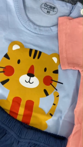 พร้อมส่ง ชุดเสื้อแขนสั้น กางเกงขาสั้นเด็ก ผู้ชายผู้หญิง