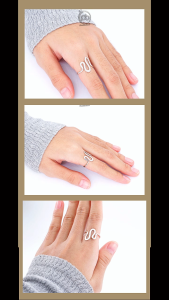 Cincin Wanita Simple Elegan Perak 925 Unik Rabitto