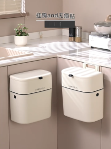 Simple Minimalist Hanging Kitchen Dustbin Bertutup Tong Sampah Dapur Gantung Kabinet Kitchen Storage Organizer