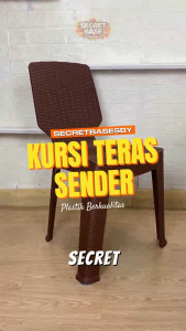 KURSI TERAS SENDER - Bangku Plastik / Kursi Makan Tinggi / Kursi Plastik Sandaran Murah