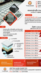 แผ่นพลาสติกปูพื้นก่อนเทคอนกรีต ขนาดหนา 0.07 mm.xกว้าง 2 m.xยาว 100m. แผ่นพลาสติกปูพื้นก่อนเทคอนกรีต ราคา แผ่นพลาสติกปูพื้นก่อนเทคอนกรีต ขนาด - Lazada