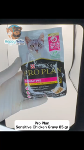 Pro Plan Adult Sensitive 85GR Chicken in Gravy Pouch Wet Food Makanan