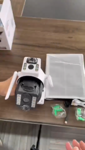 DOSEN  Solar Dual Lens CCTV Camera For House V380 PRO 4G/Wifi IP Camera Home Wireless connect phone with indoor and outdoor/ Full Color Night Vision /Alarm warning HD 1080P