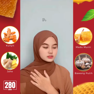 Bio Gold Madu Parucare Herbal Alami Plus Kunyit Jahe Bawang Putih Atasi Asma dan Sesak Nafas