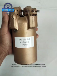 Mata bor pdc ARC 4Blades 94mm 35inch penghancur batuan keras dengan stabil
