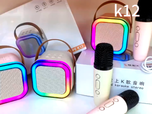 NEW ลำโพงบลูทูธ rgb mini small Karaoke speaker รองรับUSB/TF/AUX ลําโพงบลูทูธ Blutooth Speaker ไมโครโฟนคู่