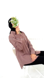 Slim Fit Shirt Kemeja Wanita Polos Slimfit Barbara Blouse Atasan Wanita