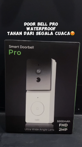 RABIT SMART DOOR BELL WIRELESS CAMERA TANPA KABEL FHD 2 MP ULTRA WIDE ANGLE BEL PINTU WIFI