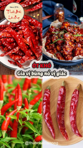 Trái ớt khô 500g ( ớt nguyên quả khô thơm cay nồng làm gia vị lẩu cay tứ xuyên )