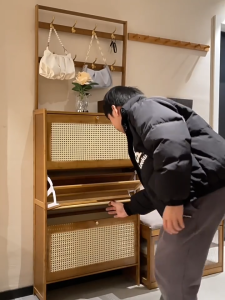 Bamboo Shoe Cabinet Multilayer Shoe Rack With Acrylic Door Flip Door Shoe Cabinet Large-capacity Shoe Indoor Modern 鞋柜