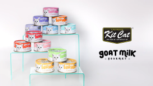 [Bundle of 24] Kit Cat Goat Milk Gourmet Wet Food 70g Irresistible Flavor Decrease Inflammation Good Digestion