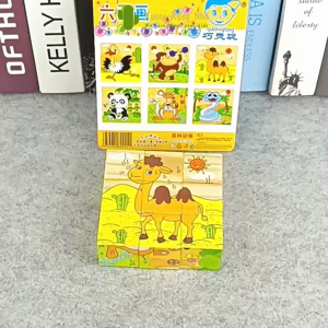 Đồ chơi tranh ghép gỗ 6 mặt 9 miếng - xếp hình 3D đa chiều khối cục cho bé