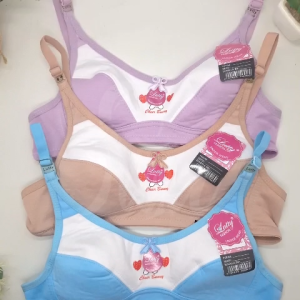 ISWA - 3PCS 6PCS Bra Sport Remaja Tanpa Busa Bh  Sport Luty Kait 2 Tanpa Kawat Bahan Adem