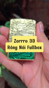 Bật Lửa Xăng Đá Zippo Zorro Rồng Nổi Khắc 3D Đồng Nguyên Khối ( Tặng Kèm Combo Đá Bấc Xịn)