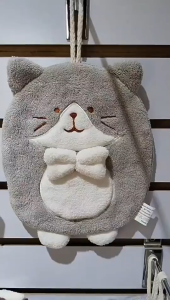 Cat Kawaii Gambar Kucing Kain Tanggan Theme Hand Towel Dry Hands Instantly Kitchen Household Cleaning Cloths Towel