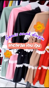 BUBBLE KIDS Gamis Bayi Anak Perempuan Free Jilbab Murah Aurora New Born 0 - 3 Tahun Pink Model