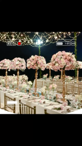 Lọ Hoa Lụa Cao 70cm Trang Trí Sự Kiện Đẹp Lọ Hoa Decor Lễ Cưới Sinh Nhật Sang Trọng DG-615